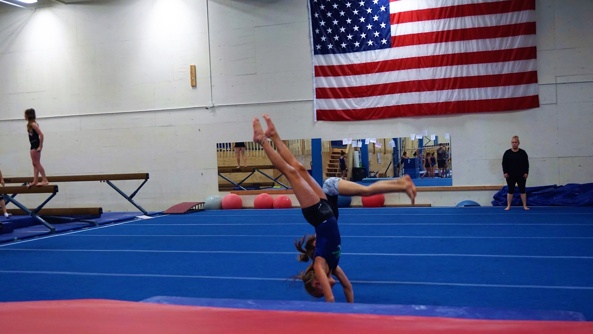 Female Gymnastics Floor Exercises